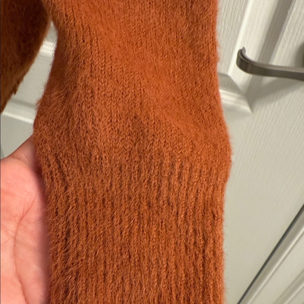 Cozy Brown Turtleneck Sweater - Picture 3 of 7